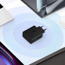 Заредете изображение във визуализатора на галерията – Samsung Power Adapter Duo EP-T5020XBEGEU network charger 2x USB-C 50W - black
