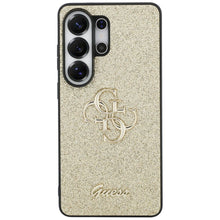 Заредете изображение във визуализатора на галерията – GUESS case for SAMSUNG S26 Ultra GUHCS26LHG4SGD (Fixed Glitter 4G Big Metal Logo) gold
