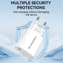 Заредете изображение във визуализатора на галерията – Wozinsky WGWCCW 20W USB-C wall charger - white
