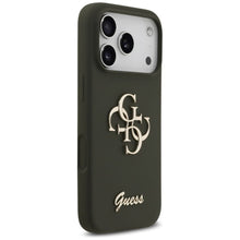 Заредете изображение във визуализатора на галерията – GUESS case for IPHONE 17 Pro Max GUHCP17XSC4GSMA (Silicone W/ Big 4G Script) khaki
