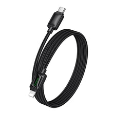 Заредете изображение във визуализатора на галерията – Cable with LCD USB C to Lightning Hoco PD 30W 1,2 m U146 black
