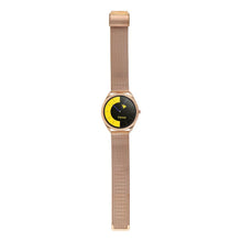 Заредете изображение във визуализатора на галерията – Smartwatch TITMO O-170 (AMOLED, bluetooth call, stainless steal gold mesh strap) gold
