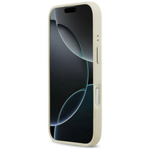 Заредете изображение във визуализатора на галерията – GUESS case for IPHONE 17 compatible with MagSafe GUHMP17SPSAMSECE (PU W/ Peony Hot Stamp) beige
