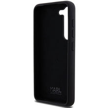 Заредете изображение във визуализатора на галерията – Original Pouch KARL LAGERFELD hardcase Silicone Ikonik Metal Pin KLHCS24SSMHKNPK for Samsung Galaxy S24 black
