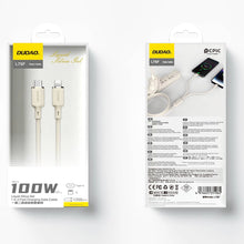 Заредете изображение във визуализатора на галерията – Dudao L7SF 2in1 cable USB-C - USB-C / Lightning 100W 1.2m - beige
