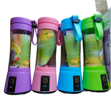 Заредете изображение във визуализатора на галерията – Portable fresh fruit blender for smoothie 380 ml blue
