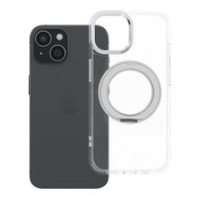 Заредете изображение във визуализатора на галерията – Case for iPhone 15 Frame Circle Stand compatible with MagSafe transparent
