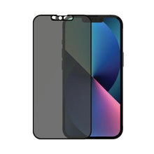 Заредете изображение във визуализатора на галерията – PanzerGlass E2E Microfracture Antibacterial Privacy Glass with Camera Protector for iPhone 13/13 Pro - With Black Frame
