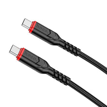 Заредете изображение във визуализатора на галерията – HOCO cable Type C to Type C 3A 60W X59 3 m black
