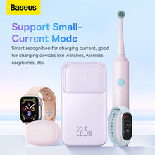 Заредете изображение във визуализатора на галерията – Baseus Comet Series powerbank with display 10000mAh 22.5W - purple + USB-A / USB-C cable
