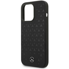 Заредете изображение във визуализатора на галерията – Mercedes Silicone Stars Pattern MagSafe case for iPhone 15 Pro - black
