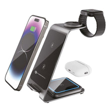 Заредете изображение във визуализатора на галерията – Forcell F-ENERGY Simply Charge 3in1 compatible with Apple Watch and Samsung Watch grey
