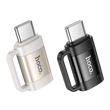 Заредете изображение във визуализатора на галерията – HOCO adapter OTG Type C (male) to Lightning (female) 3A UA31E gray
