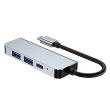 Заредете изображение във визуализатора на галерията – HUB Tech-Protect V2 4in1 USB-C - USB-A 3.0 / USB-A 2.0 / USB-C / HDMI - gray
