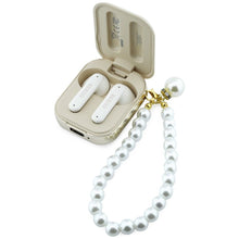 Заредете изображение във визуализатора на галерията – Wireless earphone GUESS TWS Pearl Strap GUE005326 beige

