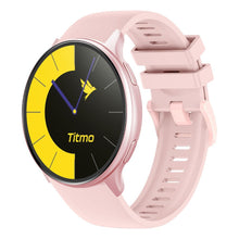 Заредете изображение във визуализатора на галерията – Smartwatch TITMO O-200 (GPS, AMOLED, bluetooth call, silicone strap) pink
