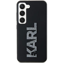 Заредете изображение във визуализатора на галерията – Original Pouch KARL LAGERFELD  hardcase 3D Rubber Glitter Logo KLHCS24S3DMBKCK for Samsung Galaxy S24 black
