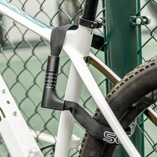 Заредете изображение във визуализатора на галерията – Rockbros 3230002001 bicycle lock with combination and key - black
