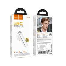 Заредете изображение във визуализатора на галерията – Wireless mono headset (ENC, BT 6.0, 130mah) Hoco E201 white
