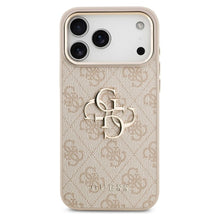 Заредете изображение във визуализатора на галерията – GUESS case for IPHONE 17 Pro Max GUHCP17X4GMGCPI (PU W/ Big 4G Classic Logo) gold pink
