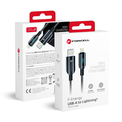 FORCELL F-ENERGY C273 cable USB A to Lightning 2,4A 12W Digital 1,2 m black