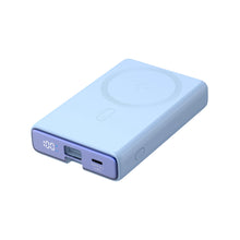 Заредете изображение във визуализатора на галерията – Powerbank Joyroom JR-PBM01 magnetic 10000mAh 20W with stand + Lightning cable - USB-C - blue
