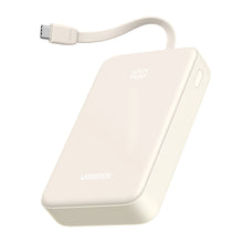 Заредете изображение във визуализатора на галерията – Ugreen PB505 Powerbank 20000mAh 22.5W USB-C USB-A Built-in USB-C Cable - White
