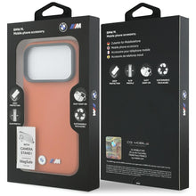 Заредете изображение във визуализатора на галерията – BMW case for IPHONE 17 Pro Max compatible with MagSafe BMHMP17X25PFWKCKO (PU W/ Metal Logo) orange
