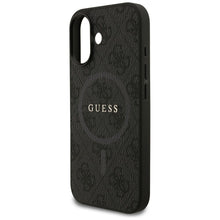 Заредете изображение във визуализатора на галерията – GUESS case for IPHONE 17 compatible with MagSafe GUHMP17SG4GFRK (PU 4G Ring Classic Logo) black
