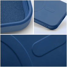 Заредете изображение във визуализатора на галерията – SILICONE MAG COVER (big hole) case compatible with MagSafe for IPHONE 17 Pro blue
