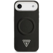 Заредете изображение във визуализатора на галерията – GUESS case for IPHONE 17 Air compatible with MagSafe GUHMP17MPSDTSCMK (PU W/ Triangle Logo) black
