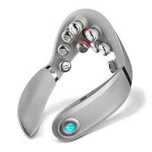 Заредете изображение във визуализатора на галерията – SKG G7 Pro-E neck massager with red light therapy and compress - gray
