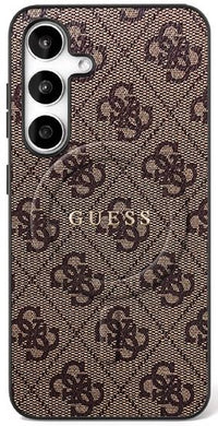 GUESS case for SAMSUNG S25 FE compatible with MagSafe GUHMS25FEG4GFRW (Ring Classic Logo) brown