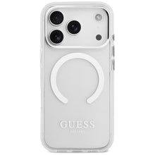 Заредете изображение във визуализатора на галерията – GUESS case for IPHONE 17 Pro compatible with MagSafe GUHMP17LHTRMS (Metal Outline) silver
