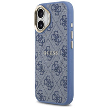 Заредете изображение във визуализатора на галерията – GUESS case for IPHONE 17 compatible with MagSafe GUHMP17SP4MSEGCB (PU 4G W/ Classic) blue
