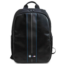 Заредете изображение във визуализатора на галерията – BMW Carbon &amp; Blue Stripe backpack for a 16" laptop - black
