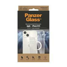 Заредете изображение във визуализатора на галерията – PanzerGlass HardCase with MagSafe Antibacterial Military Grade Certified Case for iPhone 14/15/13 - Transparent
