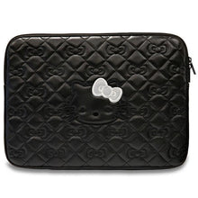 Заредете изображение във визуализатора на галерията – Hello Kitty Zip PU Quilted Bows case for a 14" laptop - black
