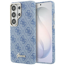 Заредете изображение във визуализатора на галерията – GUESS case for SAMSUNG S26 Ultra GUHMS26L5P4FWMSB (4G Script MagSafe) blue
