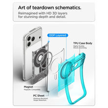 Заредете изображение във визуализатора на галерията – SPIGEN case ULTRA HYBRID compatible with MagSafe for IPHONE 17 Pro/18 Pro c-one bondi blue
