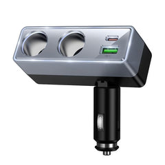 Зарядно за кола Hoco 1xUSB A + 1xUSB C+2x гнезда за запалка PD QC3.0 max 240W/24V Z65B - черно