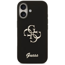 Заредете изображение във визуализатора на галерията – GUESS case for IPHONE 17 GUHCP17SSC4GSMK (Silicone W/ Big 4G Script) black
