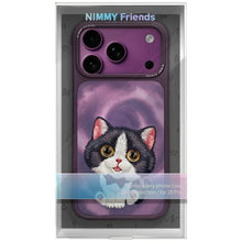 Заредете изображение във визуализатора на галерията – NIMMY case BIG EYED CREAM CAT for IPHONE 18 Pro/17 Pro purple
