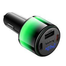 Заредете изображение във визуализатора на галерията – Car charger Hoco USB A + 2xUSB C PD QC3.0 57W Z69B black
