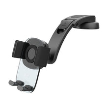 Заредете изображение във визуализатора на галерията – Car holder for mobile phone with windshield and dashboard mount BLUE STAR Long Neck Crystal black
