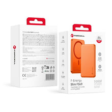 Заредете изображение във визуализатора на галерията – Powerbank compatible with MagSafe Forcell F-Energy Slim F5K9 QC4.0 PD3.0 15W 5000 mAh orange
