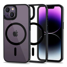 Заредете изображение във визуализатора на галерията – Tech-Protect MagMat MagSafe case for iPhone 14 - transparent and black
