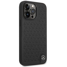 Заредете изображение във визуализатора на галерията – Mercedes Leather Stars Pattern case for iPhone 14 Pro Max - black
