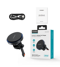 Заредете изображение във визуализатора на галерията – Choetech T205-F magnetic holder with 15 W inductive charger - black
