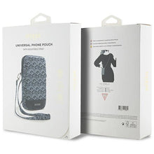 Заредете изображение във визуализатора на галерията – Guess Zip GCube Bottom Stripe phone bag - black
